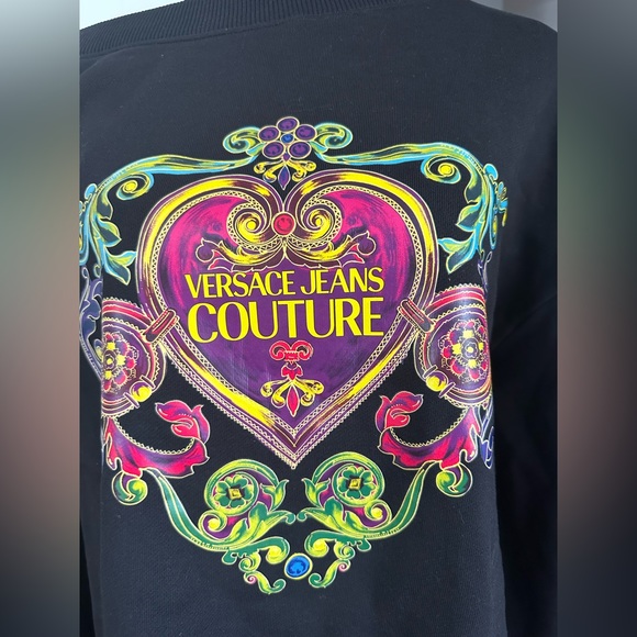 Versace jeans couture women’s Oversized logo print Sweatshirt SizeS - Picture 12 of 15